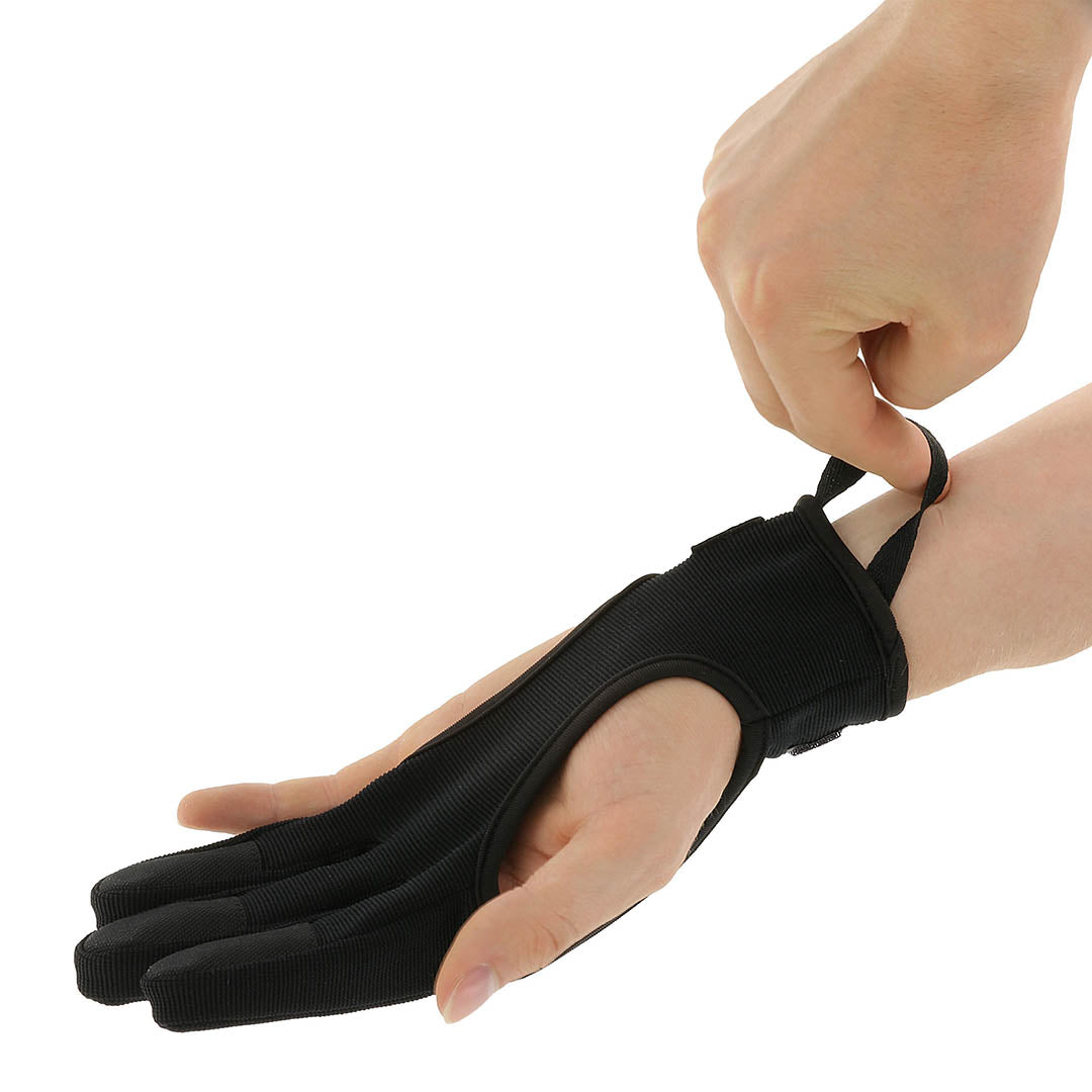 3 Finger Archery Shooting Glove | Fits Right and Left Hand | One Size Fits Most