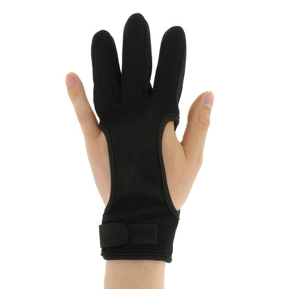 3 Finger Archery Shooting Glove | Fits Right and Left Hand | One Size Fits Most